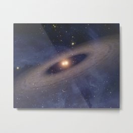 864. Two Suns Raise Family of Planetary Bodies Artist Animation Metal Print | Asteroid, Spitzer, Orange, 2Suns, Blue, Spacetelescope, Suns, Dark, Darkness, Yellow 