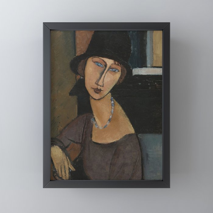 Amedeo Modigliani Jeanne Hebuterne 1917 Framed Mini Art Print by Julscela