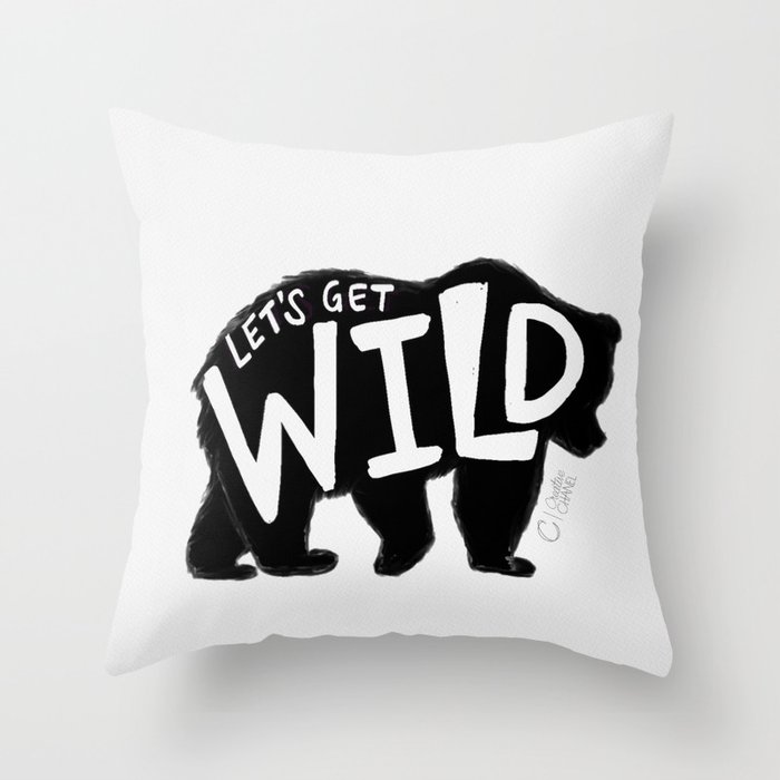 Get Wild Throw Pillow
