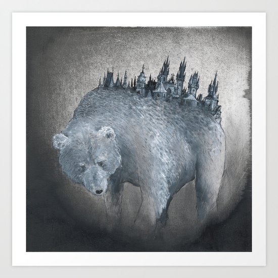 The Bear Who Couldn't Bear Art Print