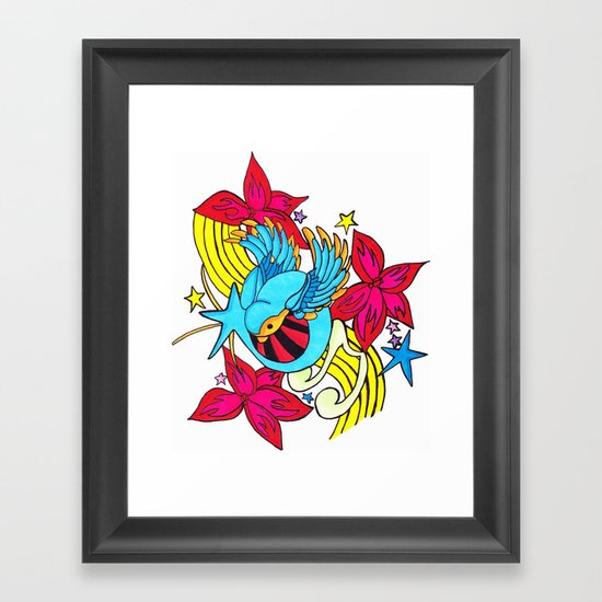 The Musical Swallow Framed Art Print