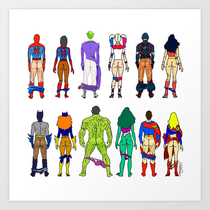 Superhero Butts - Power Couple Kunstdrucke Superhero Butts - Power Couple Kunstdrucke