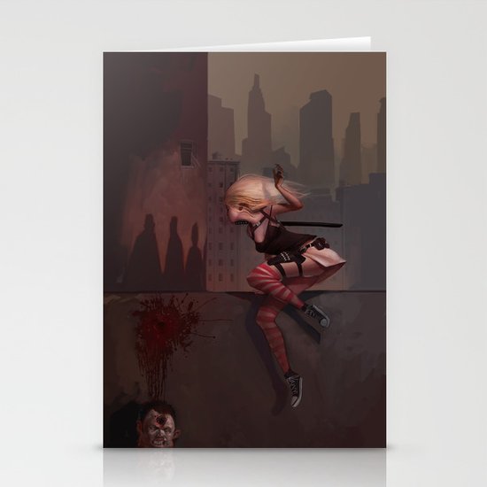 Bambi the Zombie Slayer Stationery Cards