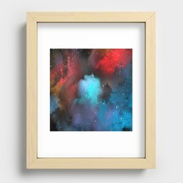 Abstract splashed watercolor textured Recessed Framed Print