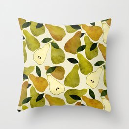 16x16 Multicolor Funny I Love Pears Designs Easily Distracted by Pears Throw Pillow 