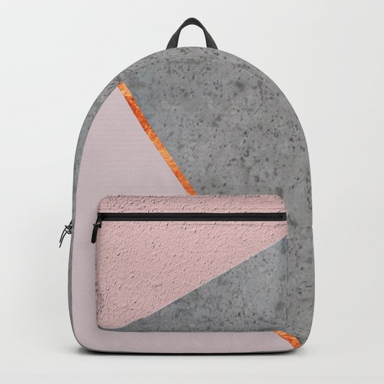 BLUSH GRAY COPPER GEOMETRICAL Backpack