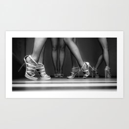 Stilettos on parade black and white fashion photography - photographs - photograph Art Print