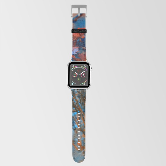 Dreamy Twilight Daisies - auburn, copper, turquoise, steel blue Apple Watch Band