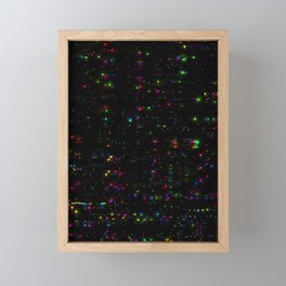 Glitch Stars Framed Mini Art Print