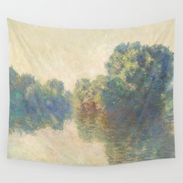 Claude Monet river Seine painting Wall Tapestry
