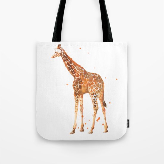 giraffe, african animals, wildlife, cute baby giraffe, nursery animals, safari Tote Bag