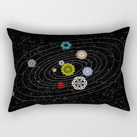 Mandala Solar Sistem Rectangular Pillow