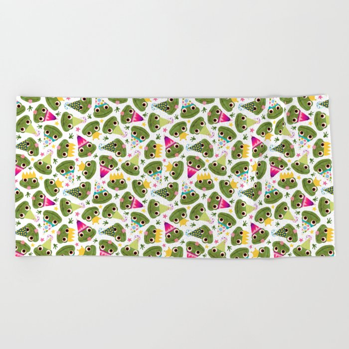 Party Frogs! Beach Towel