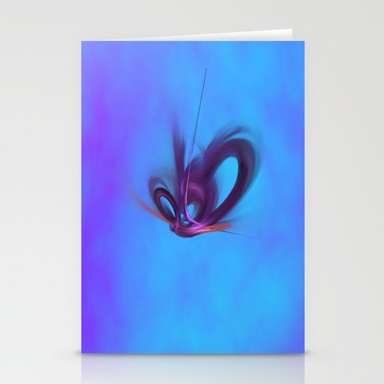 Purple Hearts Stationery Cards