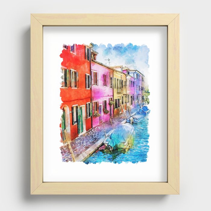 Burano, Italy Recessed Framed Print