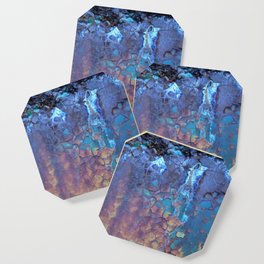 Waterfall. Rustic & crumby paint. Coaster