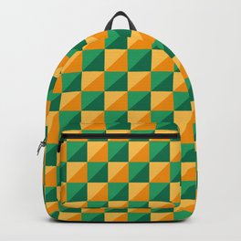 Colorful Square (Green & Yellow) Backpack | Graphicdesign, Abstractpattern, Colorfulpattern, Abstractart, Vibriant, Cookingpattern, Greenpattern, Colorfuldesign, Contemporary, Simplepattern 