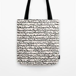 Ancient Arabic on Seashell Tote Bag