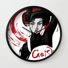 Geisha Japan Anime Fan Wall Clock | Geisha, Jpop, Japan, Samurai, Anime, Katana, Graphicdesign, Tokyo, Osaka, Mange 
