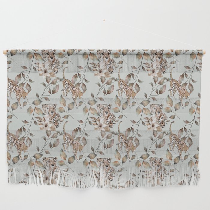 Leopard Leaves Pattern Wall Hanging