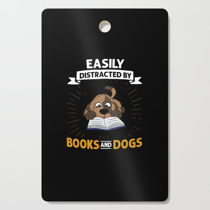 Book Dog Reading Bookworm Librarian Reader Cutting Board