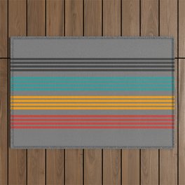 Munenori - Classic Jamaica Retro Stripes Outdoor Rug