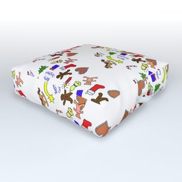 Merry Christmas doodles pattern Outdoor Floor Cushion | Christmasdoodles, Padema, Gingerman, Cute, Xmaspattern, Merrychristmas, Chrismaspattern, Cutexmasdoodles, Ink Pen, Pattern 