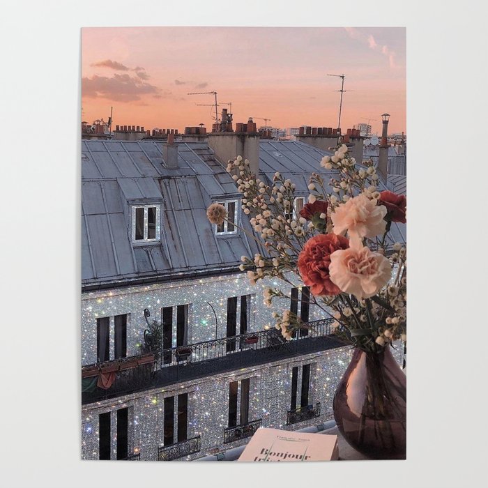 PARIS (vol.1) | Parisian | France | Europe | beautiful buildings | street | glitter | shiny | bling  Poster