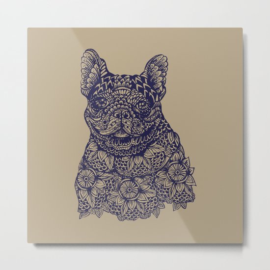 MANDALA OF FRENCHIE Metal Print