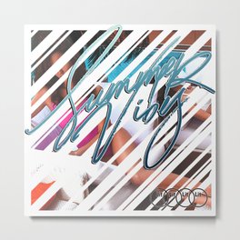 Summer Vibes Metal Print | Pattern, People, Abstract, Typography 