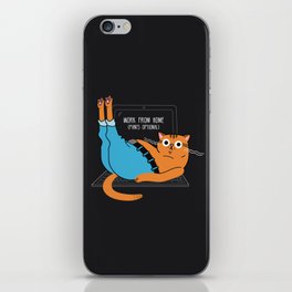 Cat work from home - Pants Optional iPhone Skin