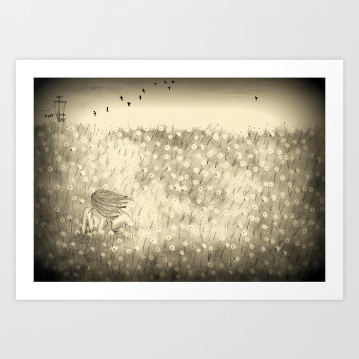 Somewhere in the summer Art Print