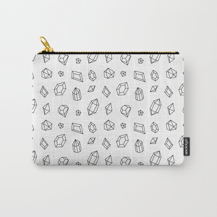 Black Gems Pattern Carry-All Pouch