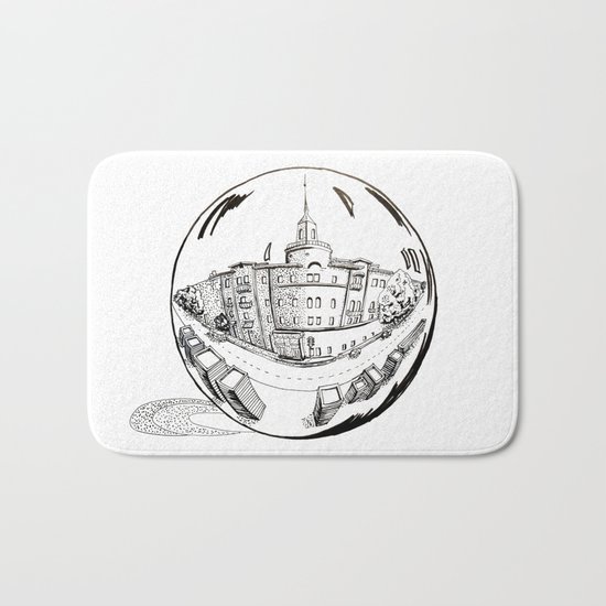 City in a glass ball Bath Mat