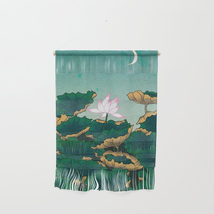 Minhwa: Lotus Pond at Night C Type Wall Hanging