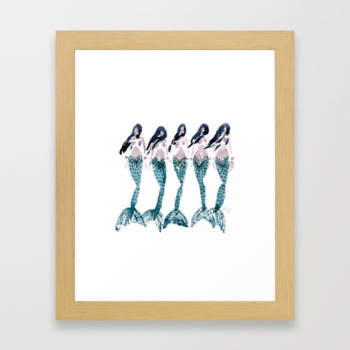 NICE TAILS Mermaid Framed Art Print