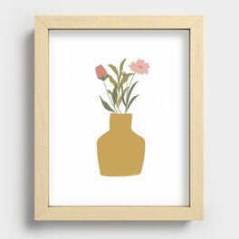 abstract flower vase 1 Recessed Framed Print