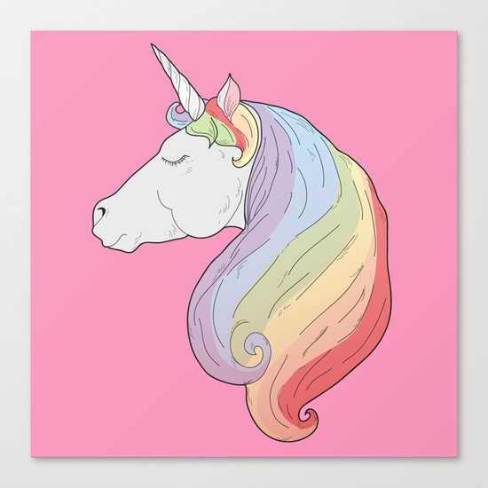 Unicorn Rainbow Canvas Print