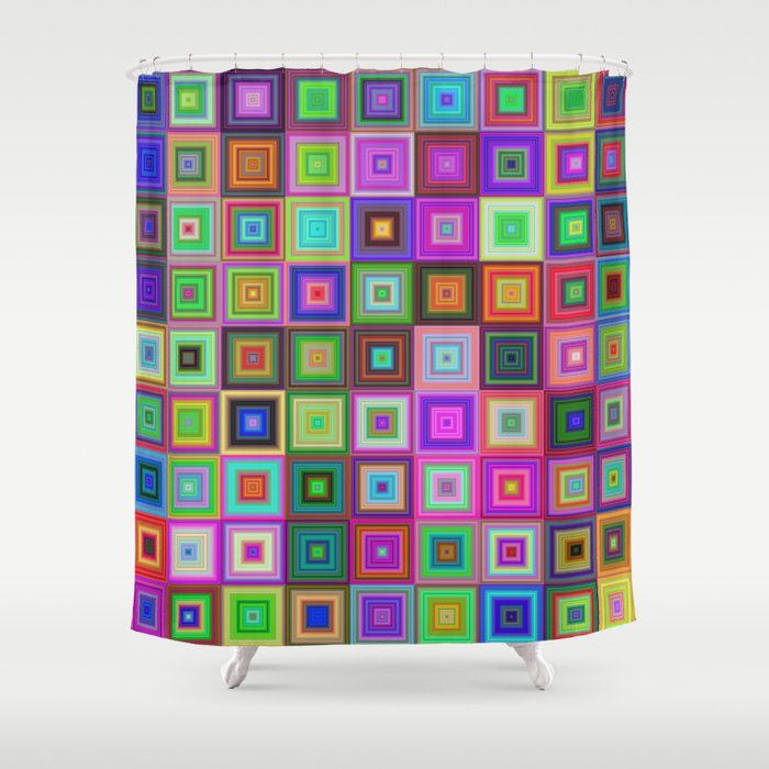 Concentric Squares Shower Curtain