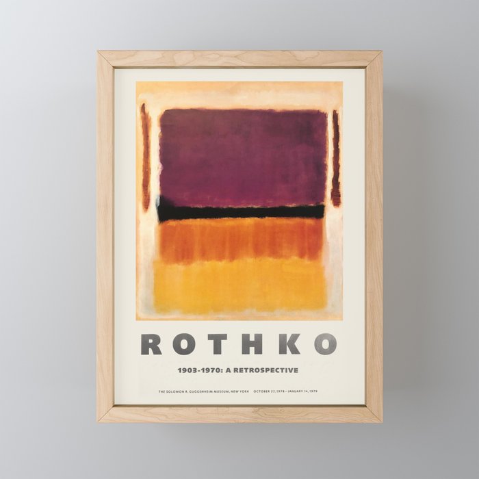 Mark Rothko - Exhibition poster for the Guggenheim Museum, New York, 1970 Framed Mini Art Print
