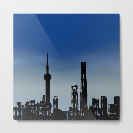 Shanghai Metal Print