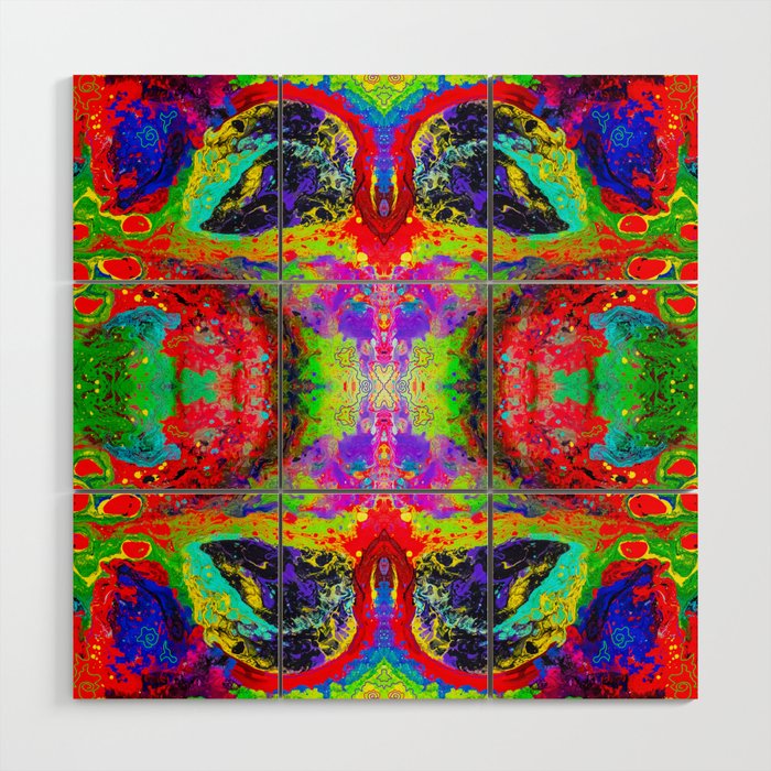 Psychedelic Landscape Wood Wall Art By Cicelyart4money