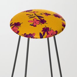 Floral Texture Background Counter Stool