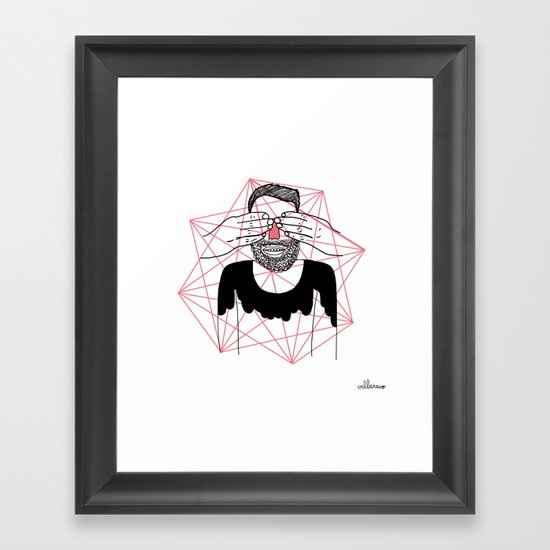 You close my eyes Framed Art Print