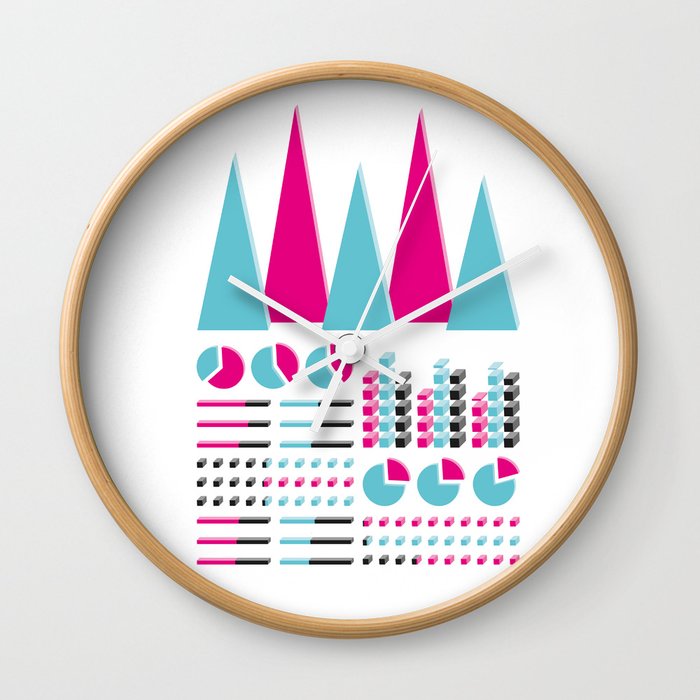 Infographic Selection Wall Clock