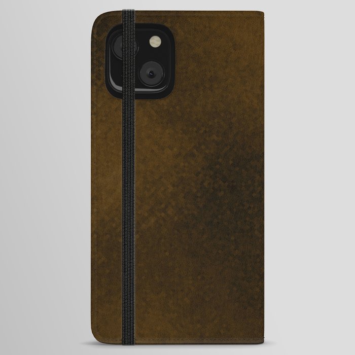 Coffee Brown Shapes iPhone Wallet Case