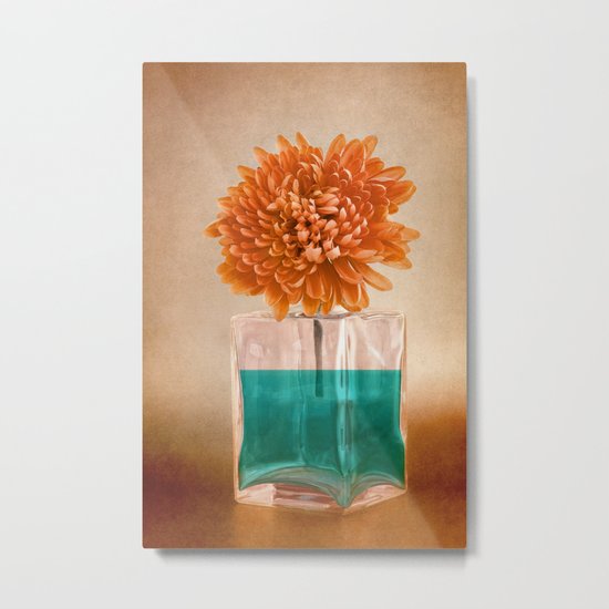 TURQUOISE & ORANGE Metal Print