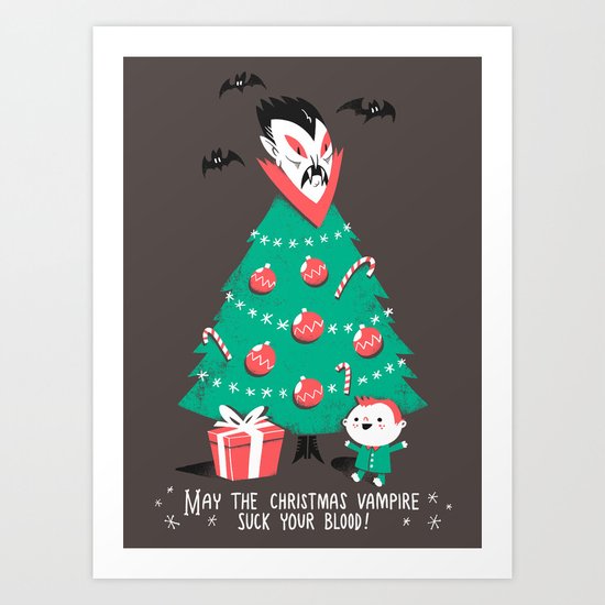 Return of the Christmas Vampire Art Print