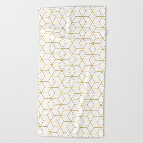 Gold + Geometric #society6 #decor #pattern Beach Towel