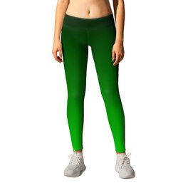 Black and Lime Gradient Leggings | Color, Halloween, Neon, Ombre, Slime, Shamrock, Digital, Green, Graphicdesign, Punk 
